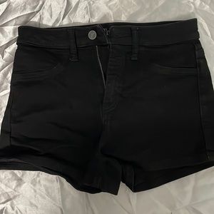 High Rise Black Jean Shorts Wild Fable